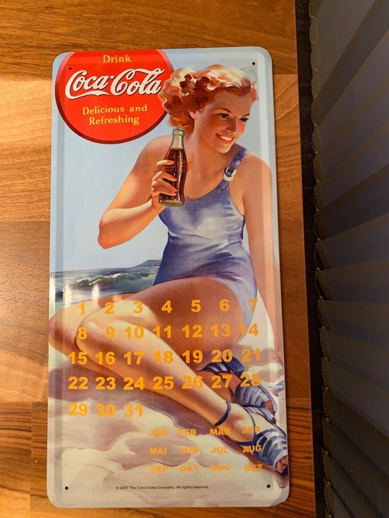 Blechschild Coca Cola (Kalender)  Kaufen auf Ricardo