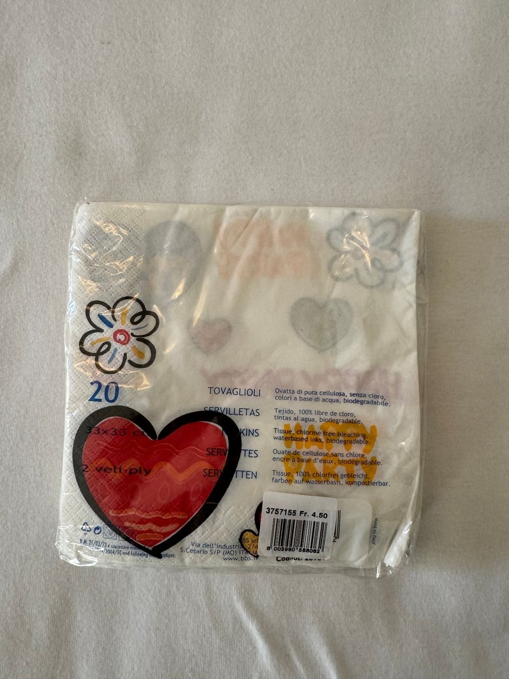 Set di piatti: Nappe, serviettes et gobelets festifs – Nuovo e nell'imballaggio originale da Zürich venduto da odi_ldv8 1