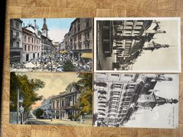 4 Cartes anciennes Lausanne, bâtiments officiels