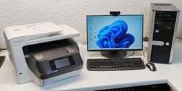 Windows 11 kompletter Arbeitsplatz mit Drucker/Scanner