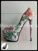 Escarpins peep-toe Glamourous Shop 36 talon 15cm plateau 5.5