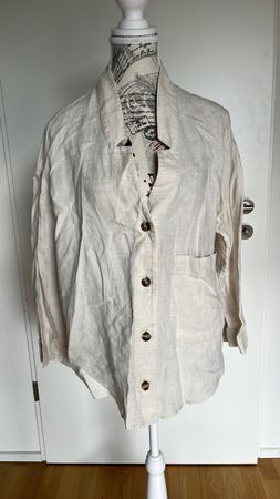 ☀️ 🌬️Leinenhemd, beige, Gr. M, COS