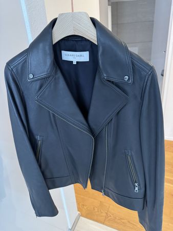 Dunkelblaue Lederjacke von Gérard Darel fast wie neu 