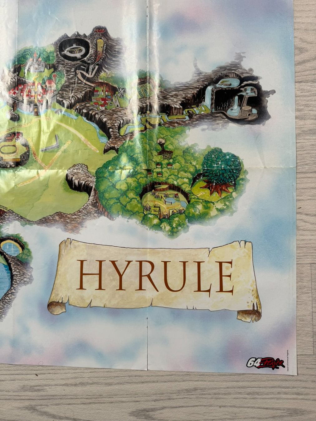 Affiche Ancienne Magazine N64 - The Legend Of Zelda: Ocarina Of Time - Hyrule
