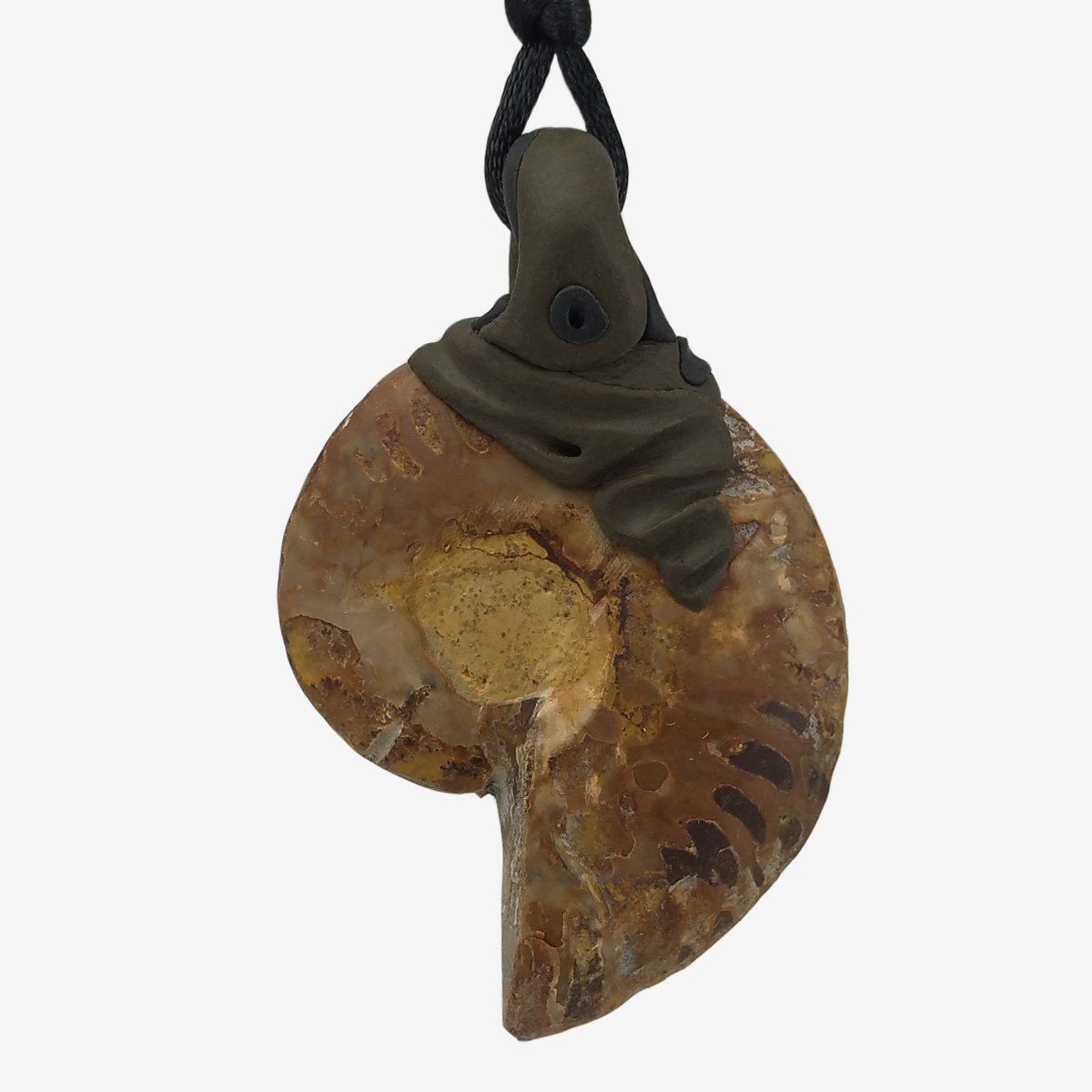 Minerali & Pietre curative: Ammonit Steinanhänger (Fossil) mit Lapislazuli – Nuovo e nell'imballaggio originale da Meilen venduto da BYRD-Design 2