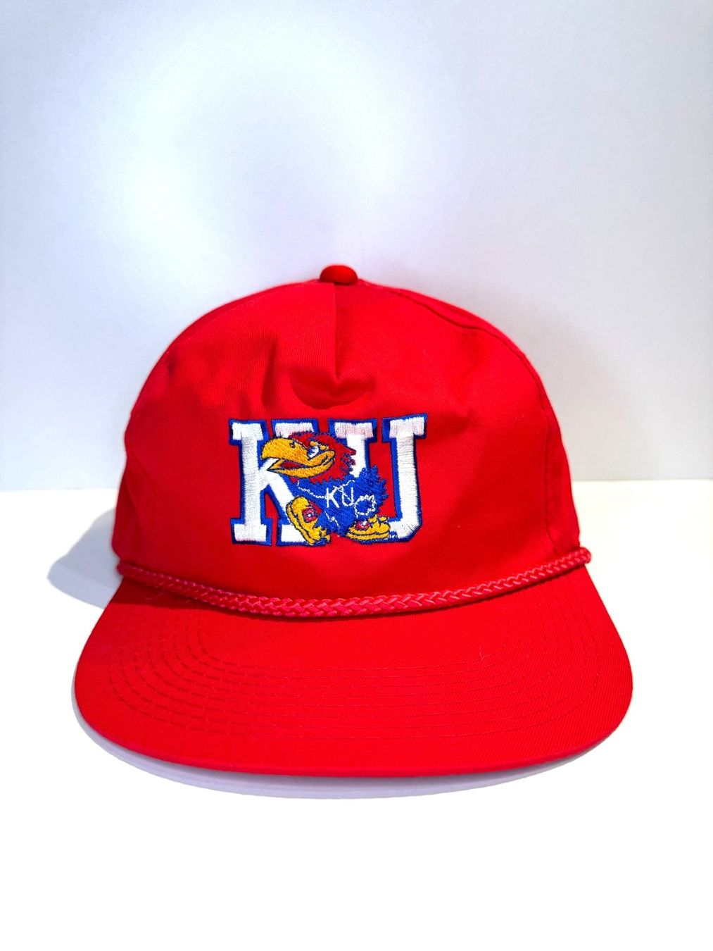 Hüte, Mützen & Caps: VINTAGE 90s KANSAS UNIVERSITY JAYHAWKS STRAPBACK CAP HAT – Gebraucht aus Cortaillod von Stay_Alive_vtg_CAP