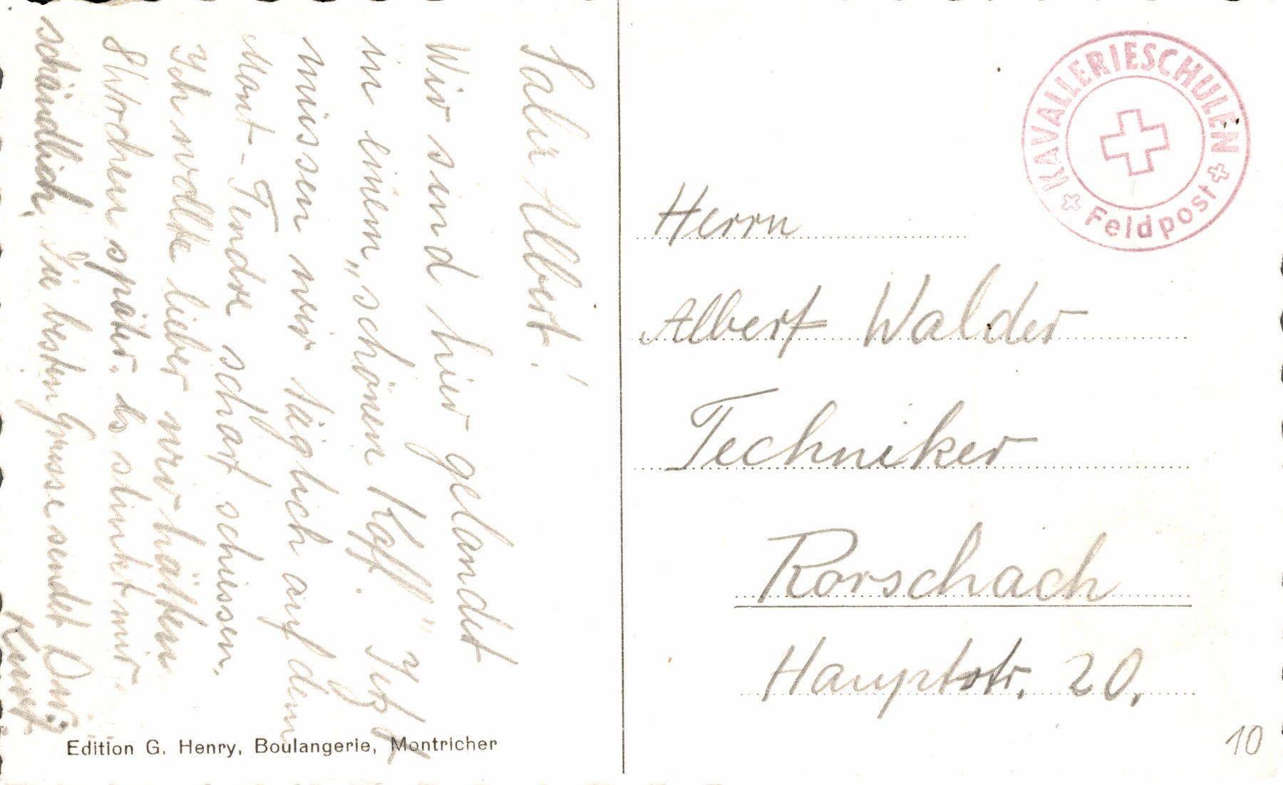 Ansichtskarten: Montricher. Le Champel – Gebraucht aus Bronschhofen von Astore 1