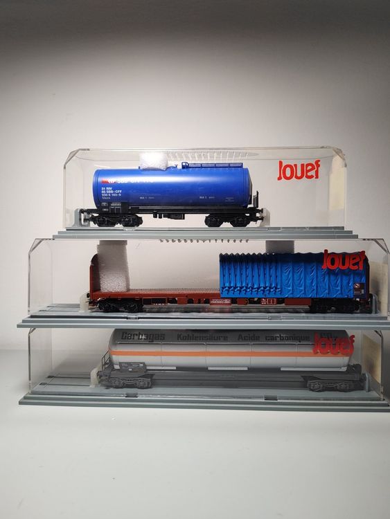 Set de 2 wagons couvert et frigo STEF - HO 1/87 - JOUEF 650 652