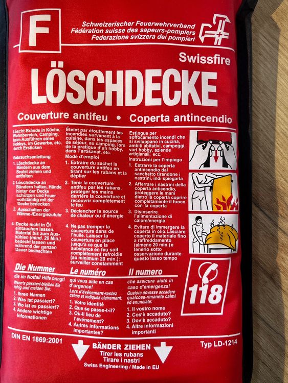 Löschdecke gross Swissfire (Neu und originalverpackt) in Burgdorf für ...