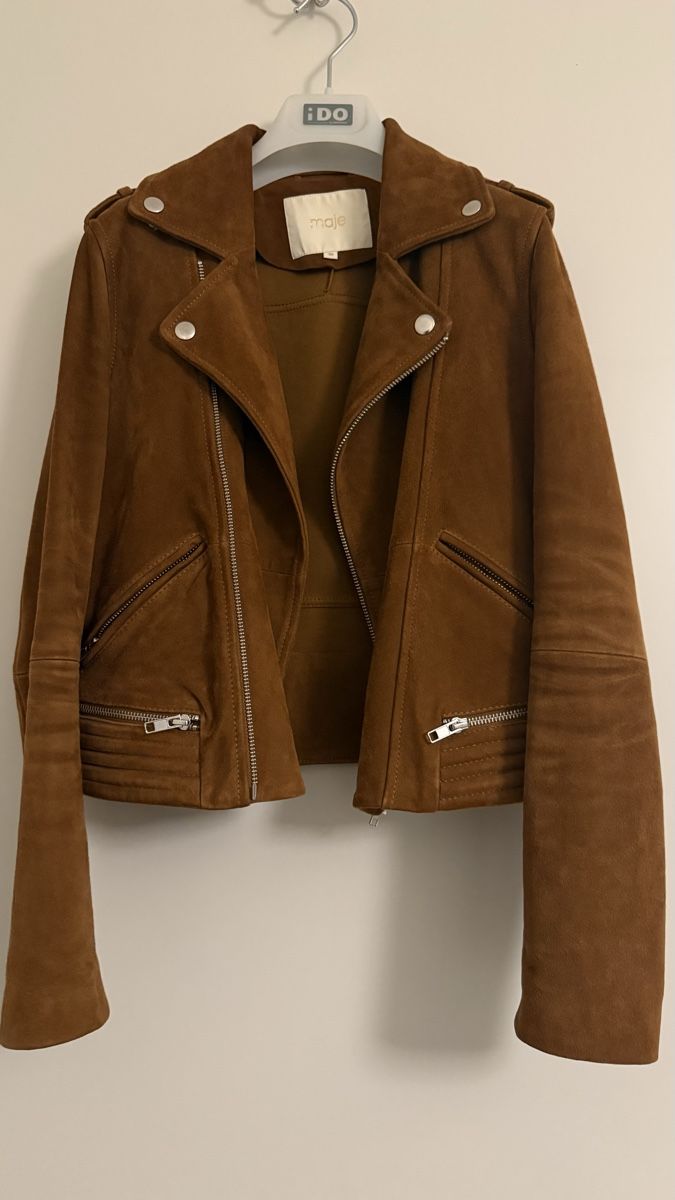 Maje Giacche: Maje Lederjacke Velours Gr. 36 – Nuovo (secondo la descrizione) da Zürich venduto da car_9vrr