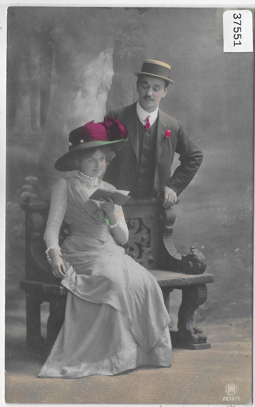 Ansichtskarten: Liebespaar Couple - coloriert – Gebraucht aus Ettingen von Kartenplanet