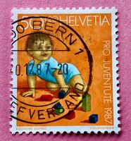 Nr.J 304 Kriechendes Kind Pro Juventute GESTEMPELT 1987    