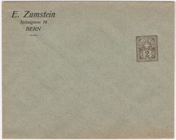 2 Rp. Wertziffer auf Privatganzsache von Zumstein in BERN
