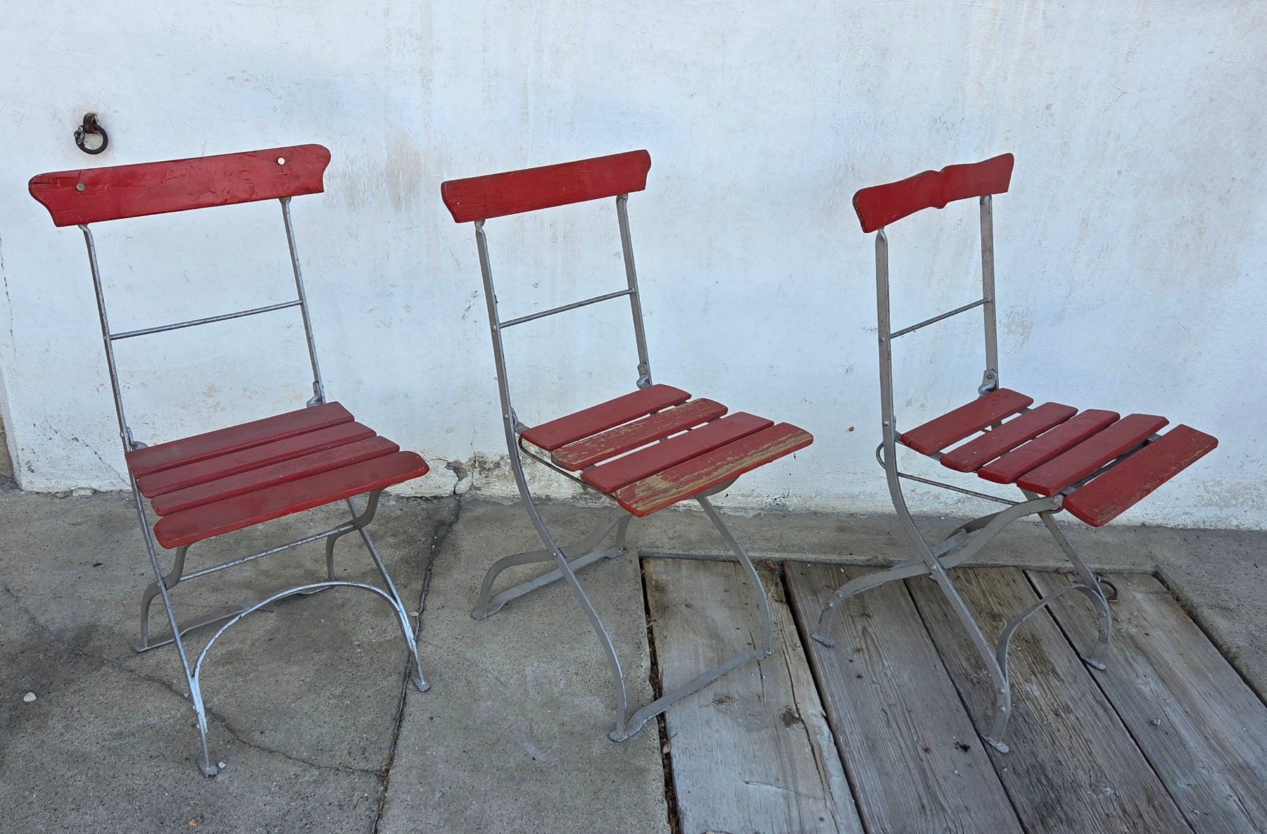 Chaises: 3 Stk. Stühle Holz / Metall – D'occasion à Kirchdorf AG par hallobox