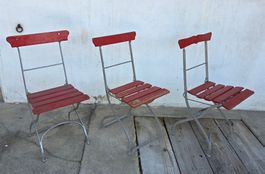 3 Stk. Stühle Holz / Metall