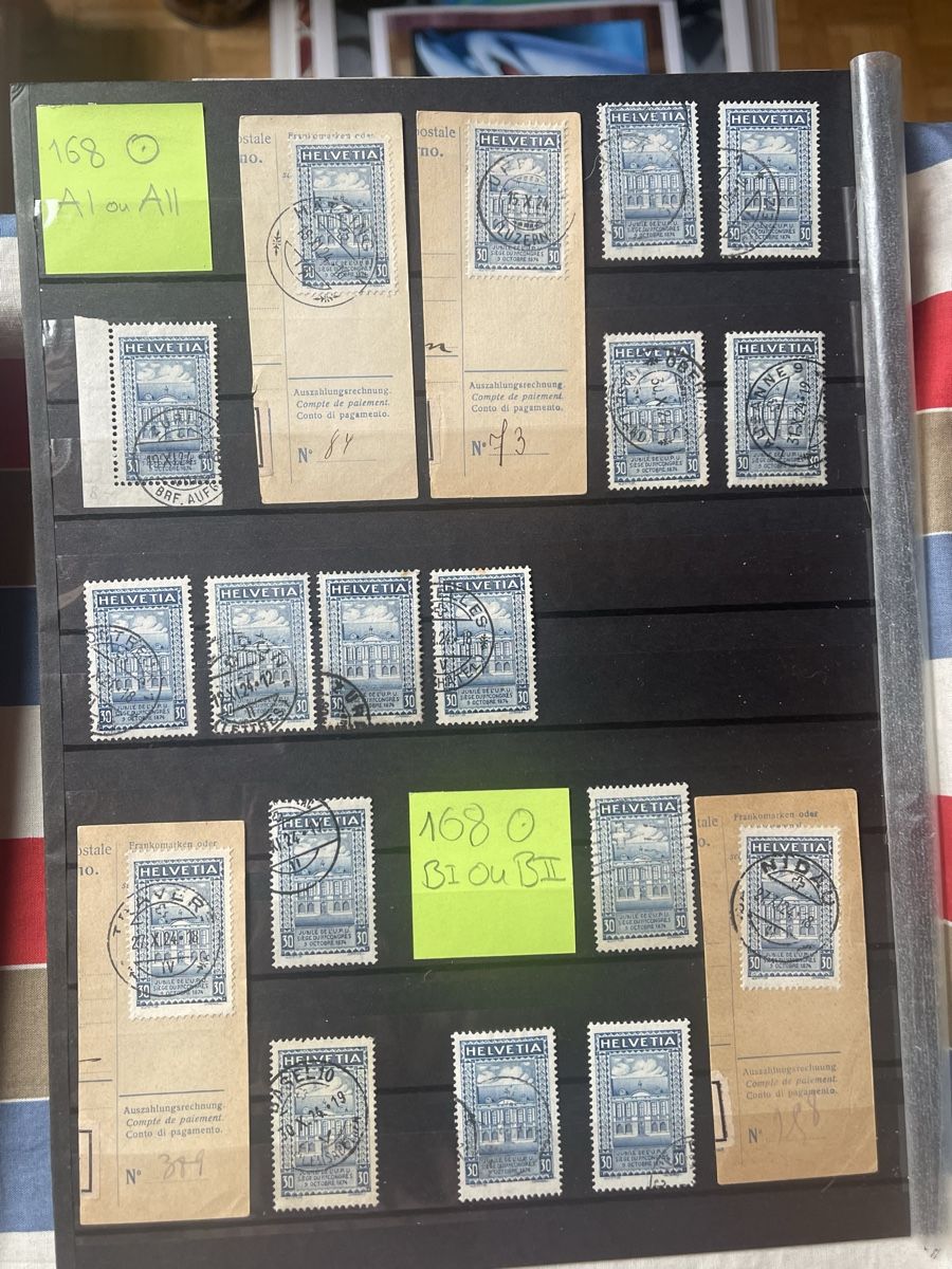 Tutti i francobolli: timbres UPU suisse de 1924. – Usato da peseux venduto da laurencephil 4