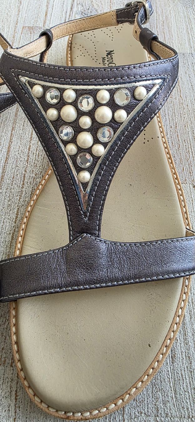 Scarpe da donna: sandales cuir bleu/gris taille 38 – Usato da Yverdon-les-Bains venduto da van_dq65 2
