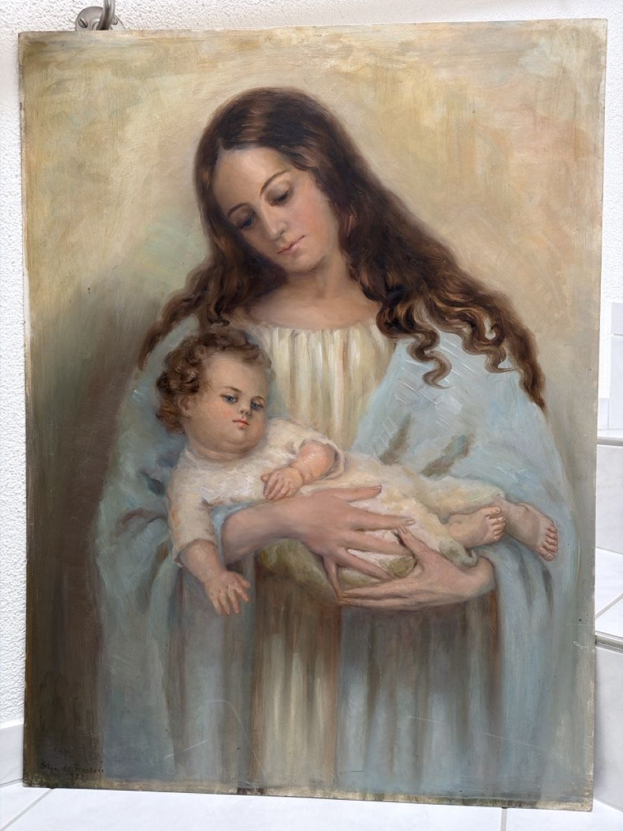 Dipinti: Gemälde, Madonna mit Kind. – Usato da Biberist venduto da Momo33 6