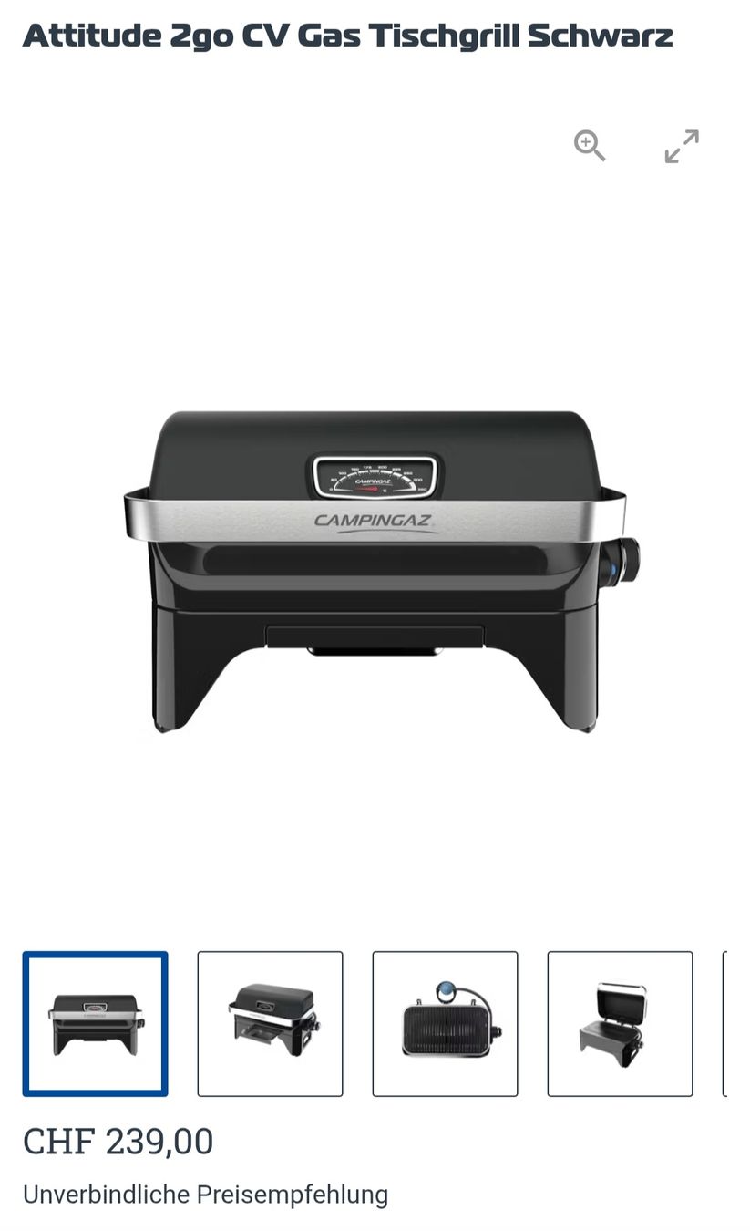 Griglie: Campingaz Grill (GasGrill) – Usato da Rikon im Tösstal venduto da Turbo200sx 4