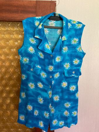 Chemisier Drop Studio Mix, taille 38, motif marguerites.