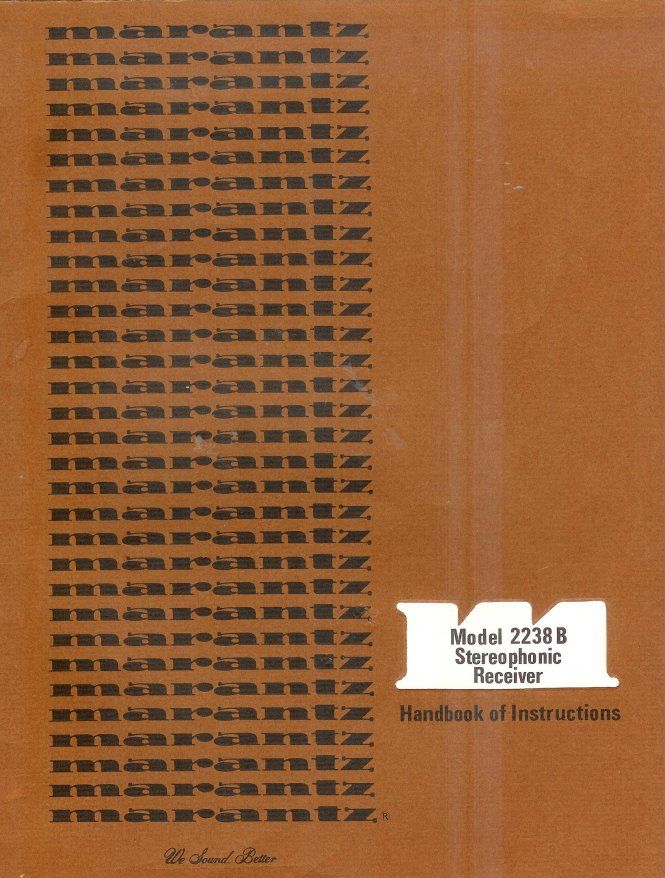 Marantz Documenti: Marantz 2238B Anleitung und Service Manual mit Schema – Usato da Madiswil venduto da miglan