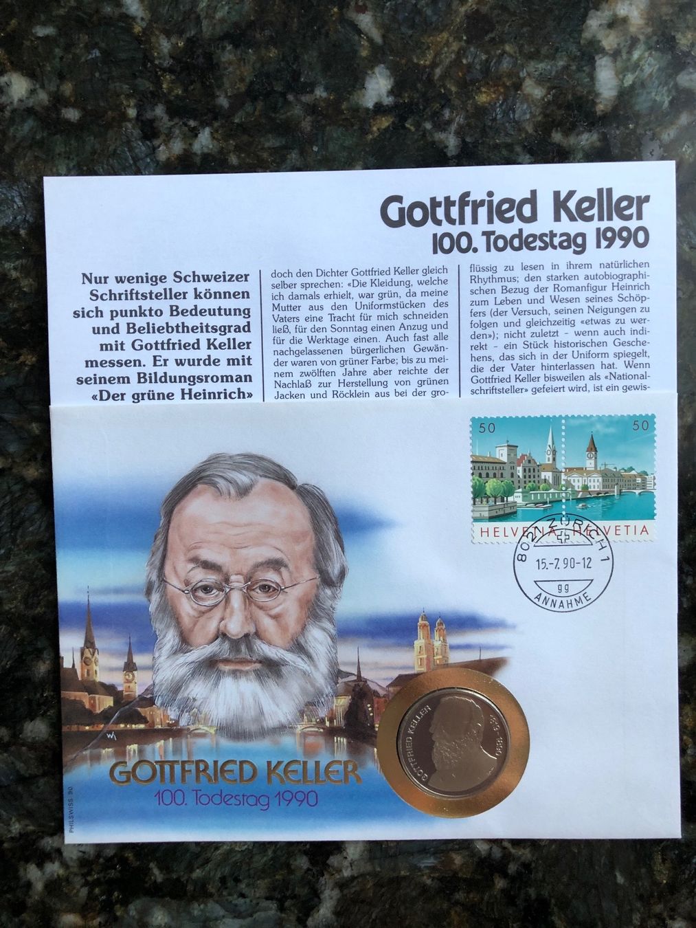 Alle Münzen: 5 Fr. Gotfried Keller – Gebraucht aus Reichenburg von Strok10