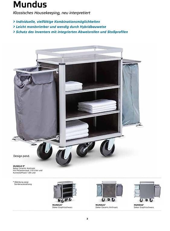 Pulizia & Igiene: Carrello Biancheria Hotel – Nuovo e nell'imballaggio originale da Locarno venduto da pmi_86ns