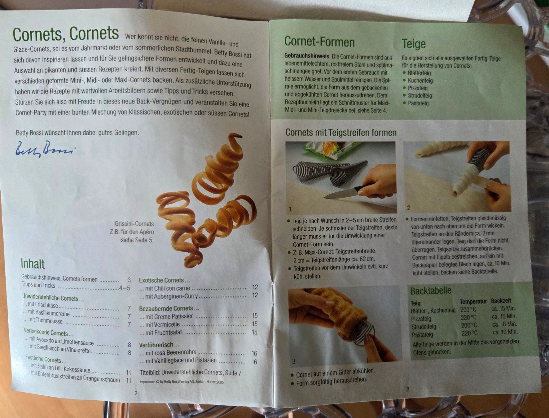 Betty Bossi Teglie da forno: Betty Bossi 8 Cornets Formen – Nuovo (secondo la descrizione) da Gossau SG venduto da tenerife11 2