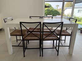 Tavolo pranzo allungabile e 6 sedie
