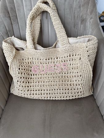 GUESS Beach Tasche gehäkelt beige