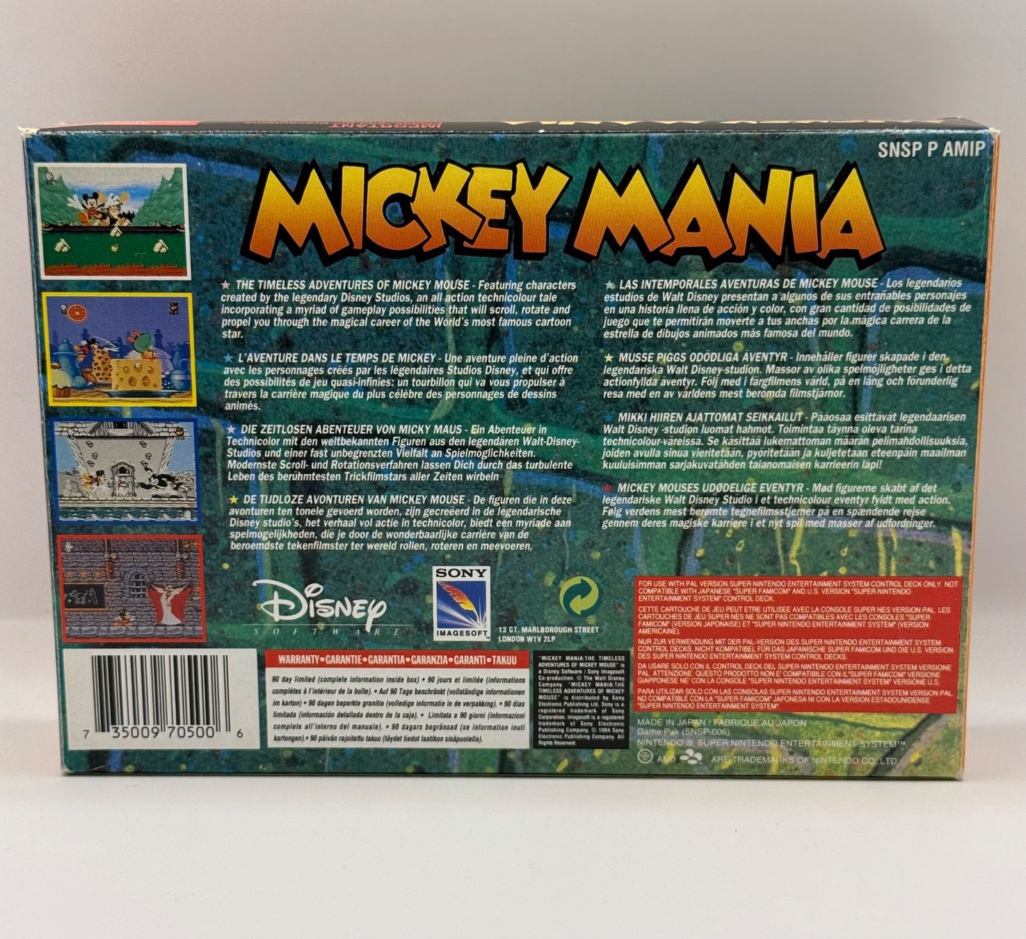 Nintendo Giochi: Mickey Mania - Super Nintendo - OVP - CIB – Usato da Dietikon venduto da gab_qz7y 1
