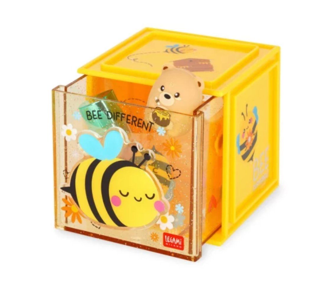 Legami Penna & Evidenziatori: NEW LEGAMI - BOÎTE EMPILABLE DE BUREAU - ABEILLE – Nuovo e nell'imballaggio originale da Châtelaine venduto da suisseshopping 2