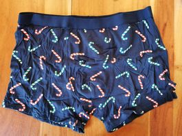 Weihnachtliche blaue Boxershorts / Unterwäsche Gr. XXL