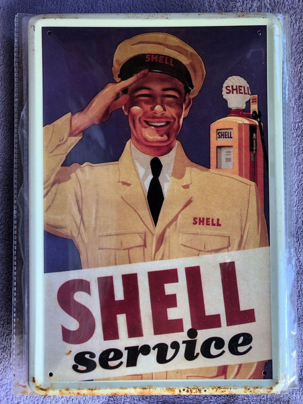 Insegne: Shell Tankstelle benzin öl werbung – Nuovo (secondo la descrizione) da Reinach AG venduto da rares75