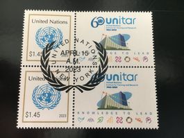 ONU UNO UN / 2023 NY / 60 Unitar / ET Gestempelt