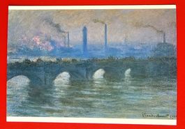 AK CLAUDE MONET WATERLOO BRIDGE MODERN ART DUBLIN 1977 NEU