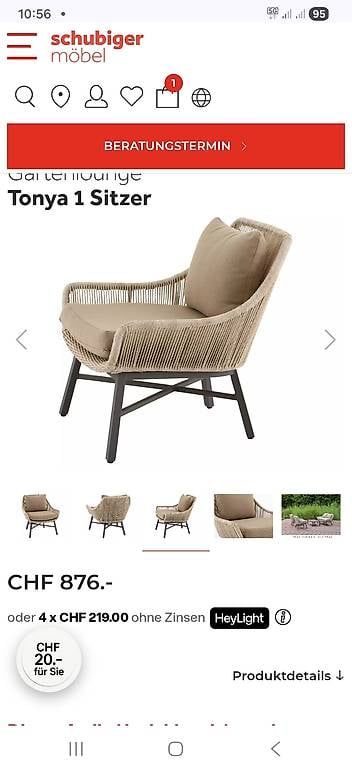 Divani: Gartenlounge Tonya Möbel Schubiger
Tonya – Nuovo (secondo la descrizione) da Gerlafingen venduto da bor_kr6x 1