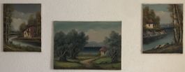 Gemälde drei Landschaften