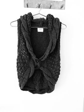 Wollumhang / Poncho von Only Gr. M grau