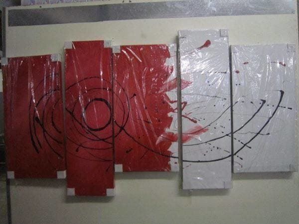 Dipinti: X421 Acrylgemälde 5 tlg. Handbemalt – Nuovo e nell'imballaggio originale da Necker venduto da liq24 1