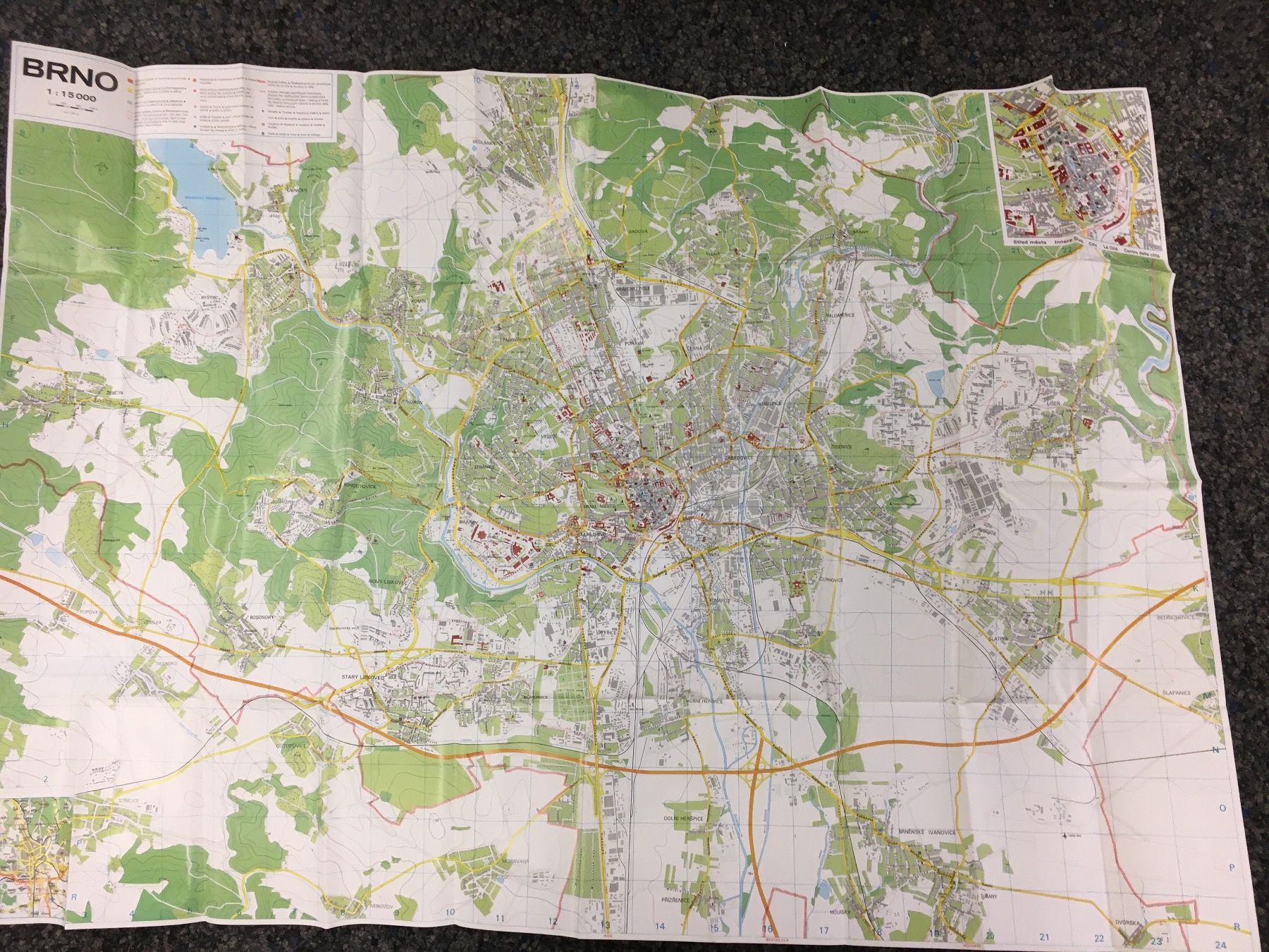 Cartine & Atlanti: Alter Stadtplan BRNO (Tschechien) – Usato da Siegershausen venduto da Bubsi83 2