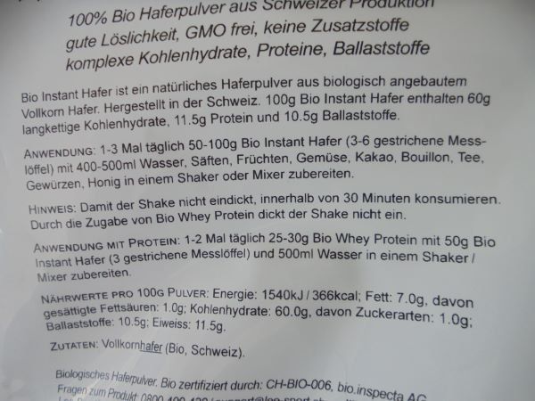 Cibi & Specialità: Bio Hafermilch Pulver: Pflanzl. Milch nicht mehr schleppen! – Nuovo e nell'imballaggio originale da Egliswil venduto da jimygbs 1