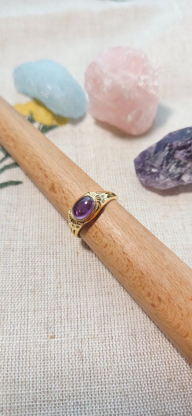 Anelli: NEW - S925 Amethyst Ring (Adjustable) – Nuovo (secondo la descrizione) da Zürich venduto da cin_wcf6 5