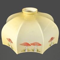 🍄 Vintage Glaslampenschirm mit Pilzchen-Charme 🍂