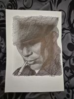 Portrait stylo bile et crayon - Thomas Shelby Peaky Blinders