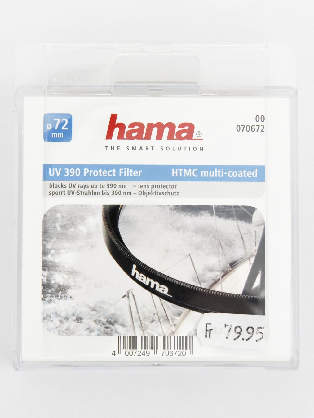 Hama Filtri: Hama UV 390 Protect Filter 72mm – Nuovo e nell'imballaggio originale da Uznach venduto da EH249