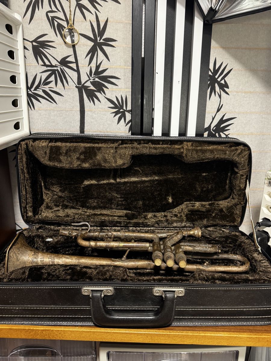 Strumenti musicali: Taschen-Trompete mit Koffer, alt, gebraucht – Usato da Schlieren venduto da Eldi84