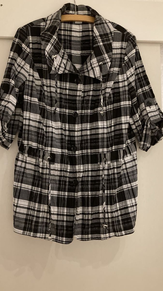 Camicette: Bluse/Jacke Gr. 42,  Creation Leardini, weiss/schwarz – Usato da Reinach BL venduto da santrian