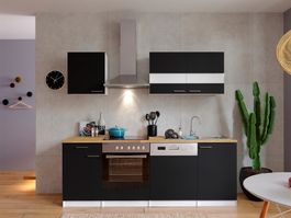765 Küchenzeile Singleküche 220cm W/S - Küche Einbauküche