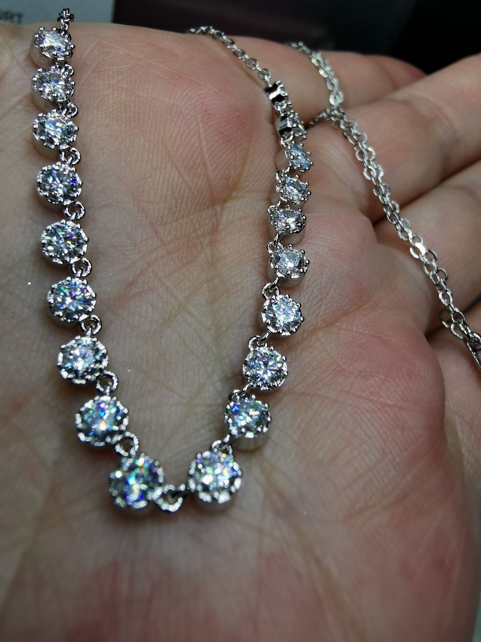 Catenine: Collier avec diamants de moissanite de 1,9 ct GRA – Nuovo e nell'imballaggio originale da Reconvilier venduto da Tsma67